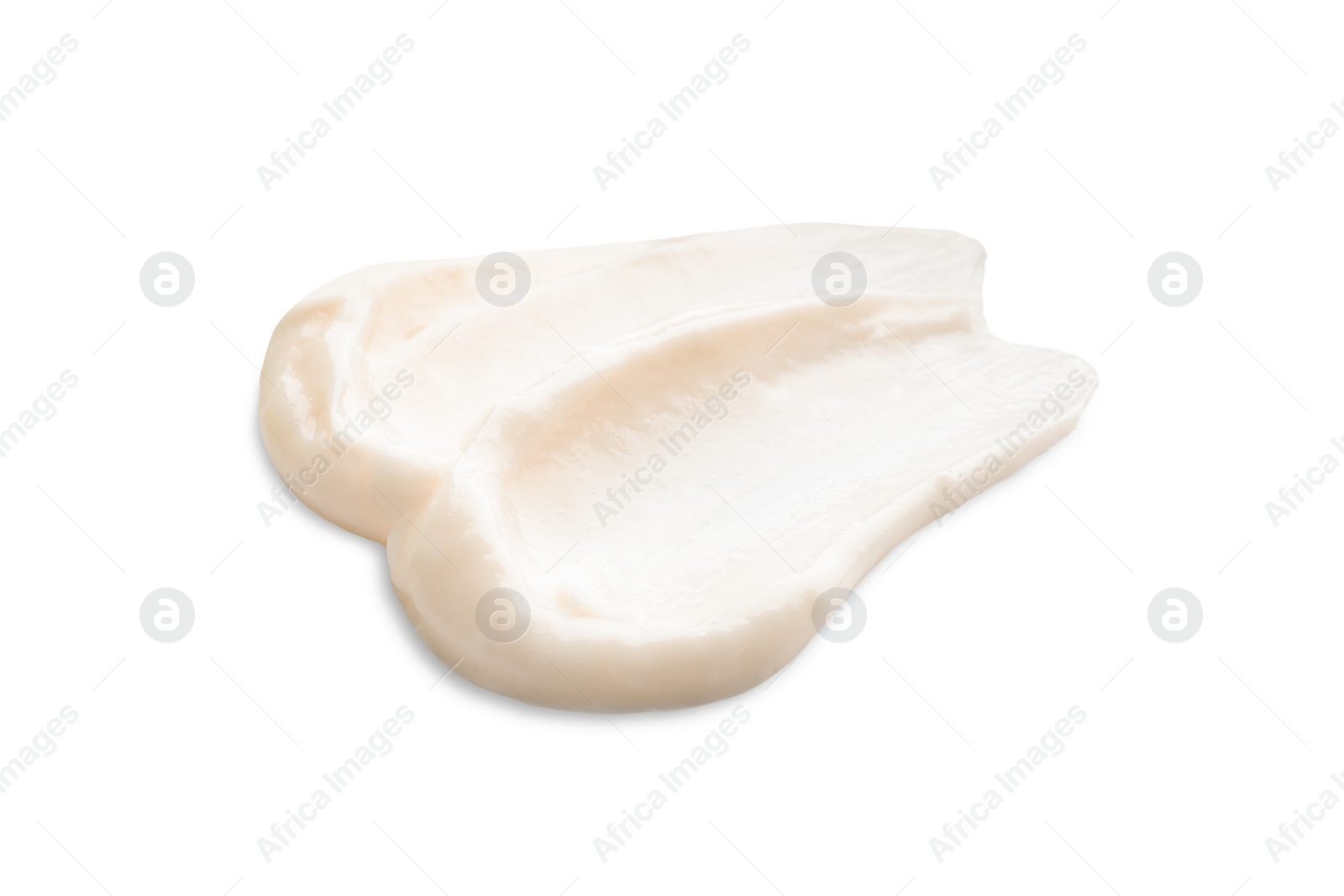 Photo of Sample of face cream on white background