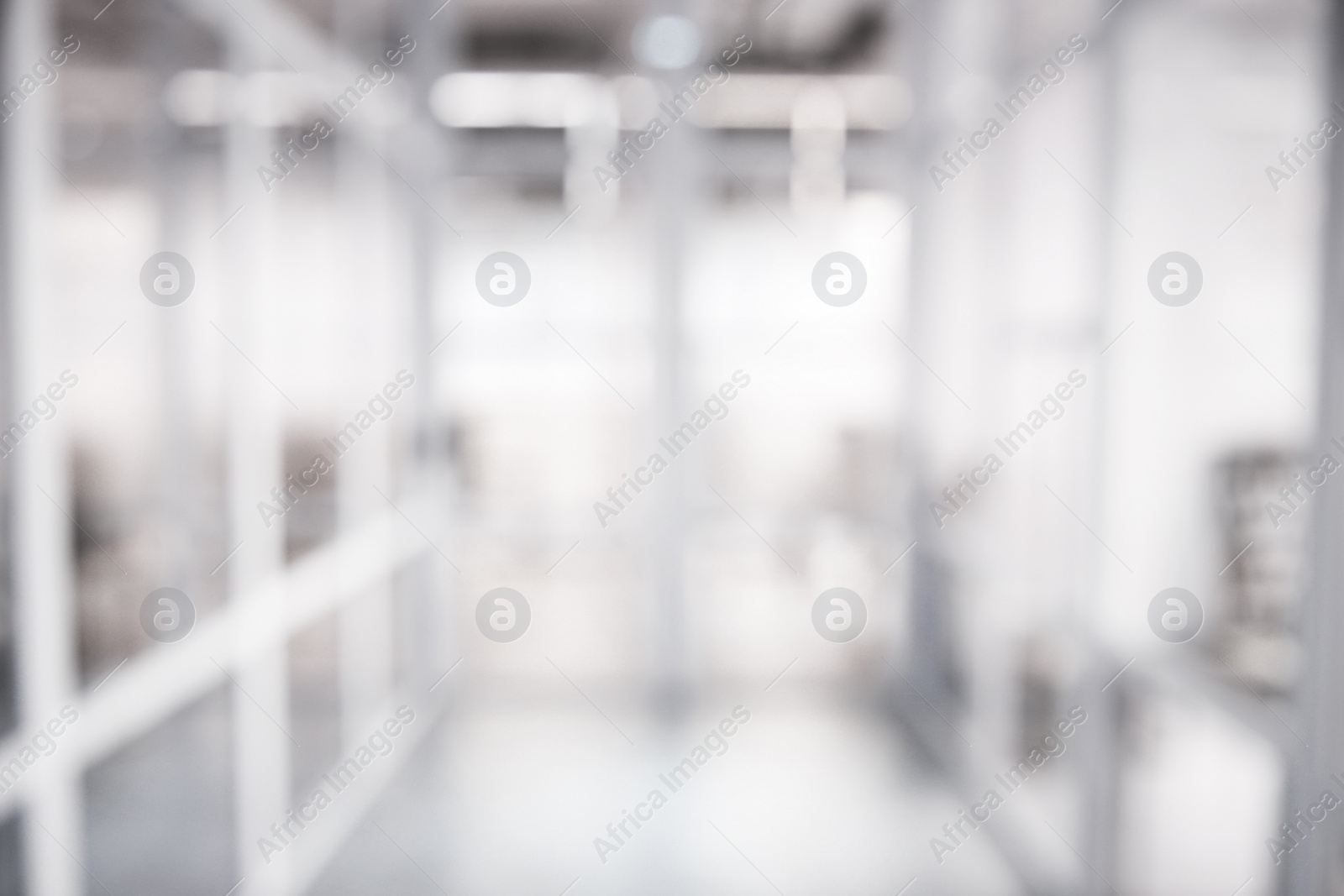 Image of Office interior. Blurred view of comfortable workspace