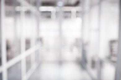 Image of Office interior. Blurred view of comfortable workspace