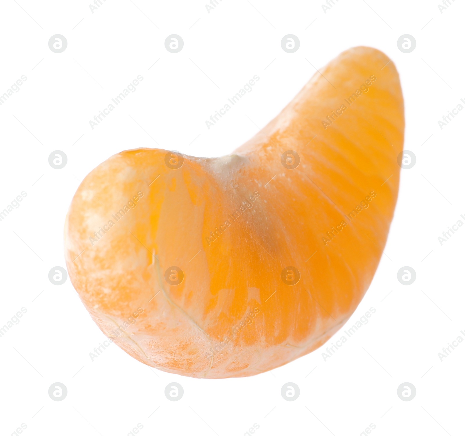 Photo of Piece of fresh ripe tangerine isolated on white