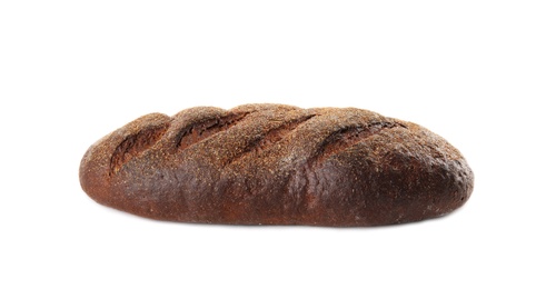 Photo of Loaf of rye bread isolated on white