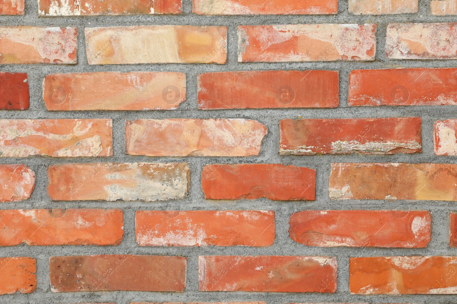 Photo of Texture of old red brick wall as background