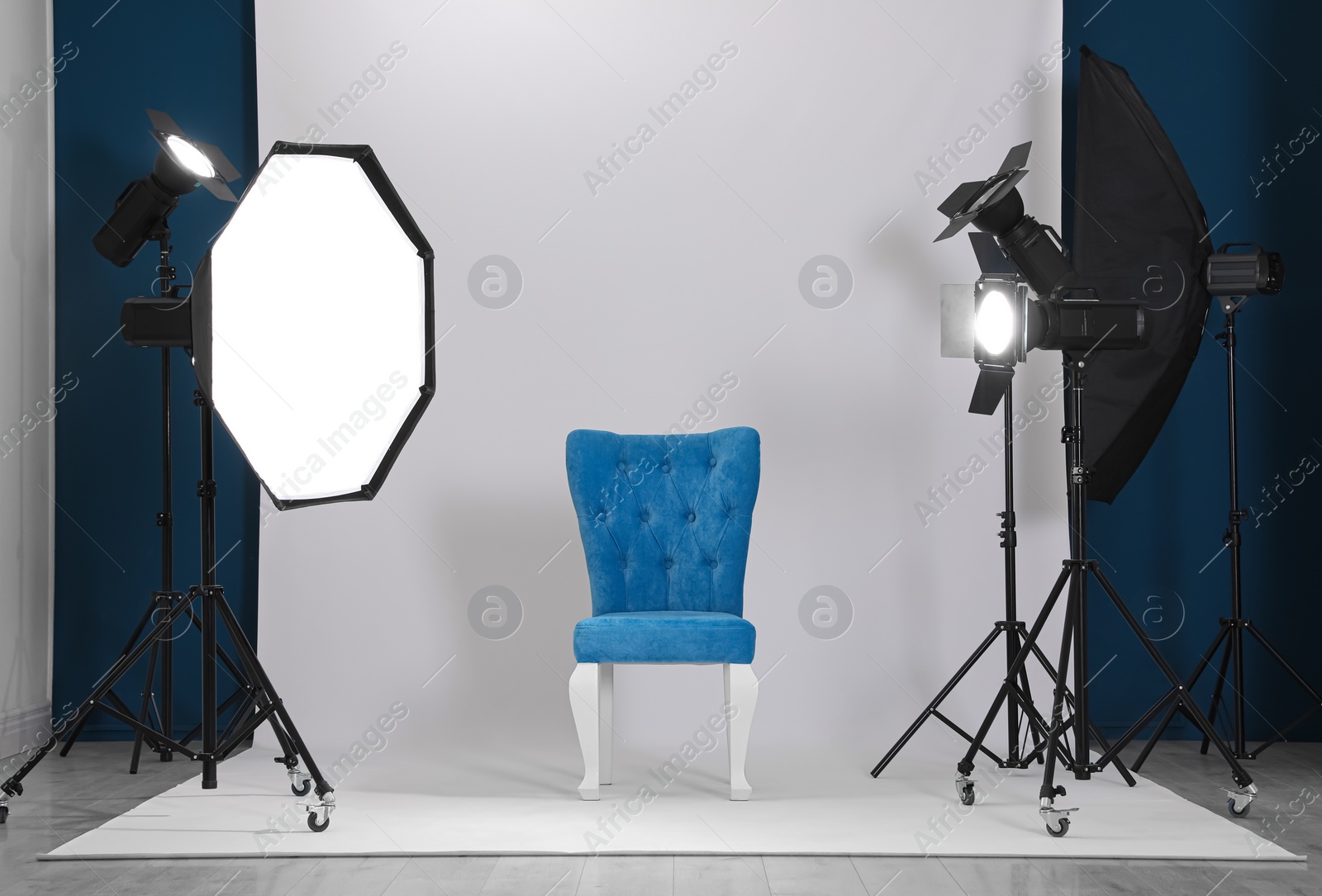 Photo of Photo studio interior with set of professional equipment