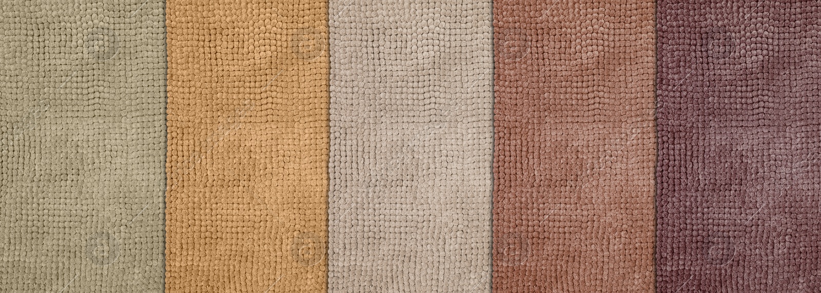 Image of Collage with carpet texture in different colors