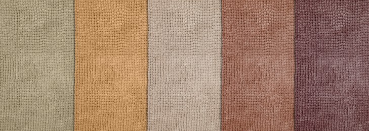 Image of Collage with carpet texture in different colors