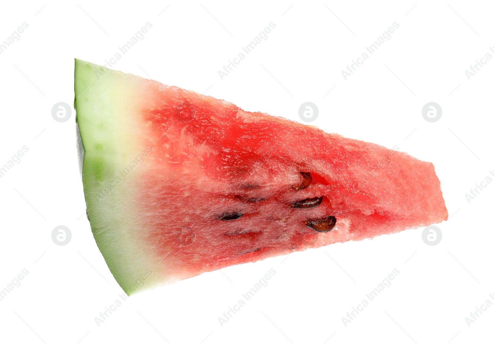 Photo of Slice of delicious ripe watermelon isolated on white