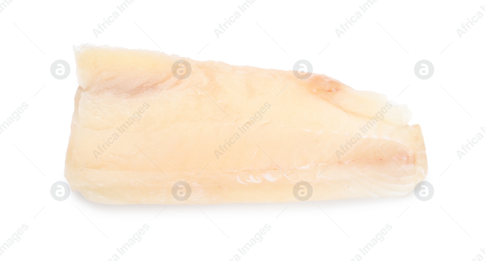 Photo of Piece of raw cod fish isolated on white