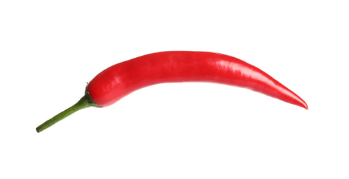 Photo of Red hot chili pepper isolated on white