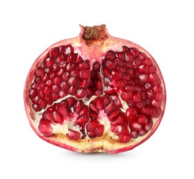 Photo of Half of fresh pomegranate isolated on white