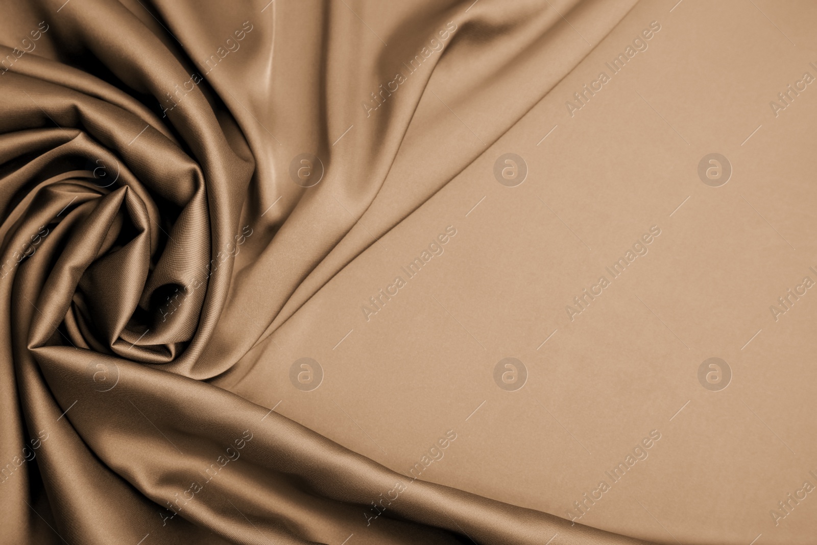 Image of Delicate silk fabric as background, top view