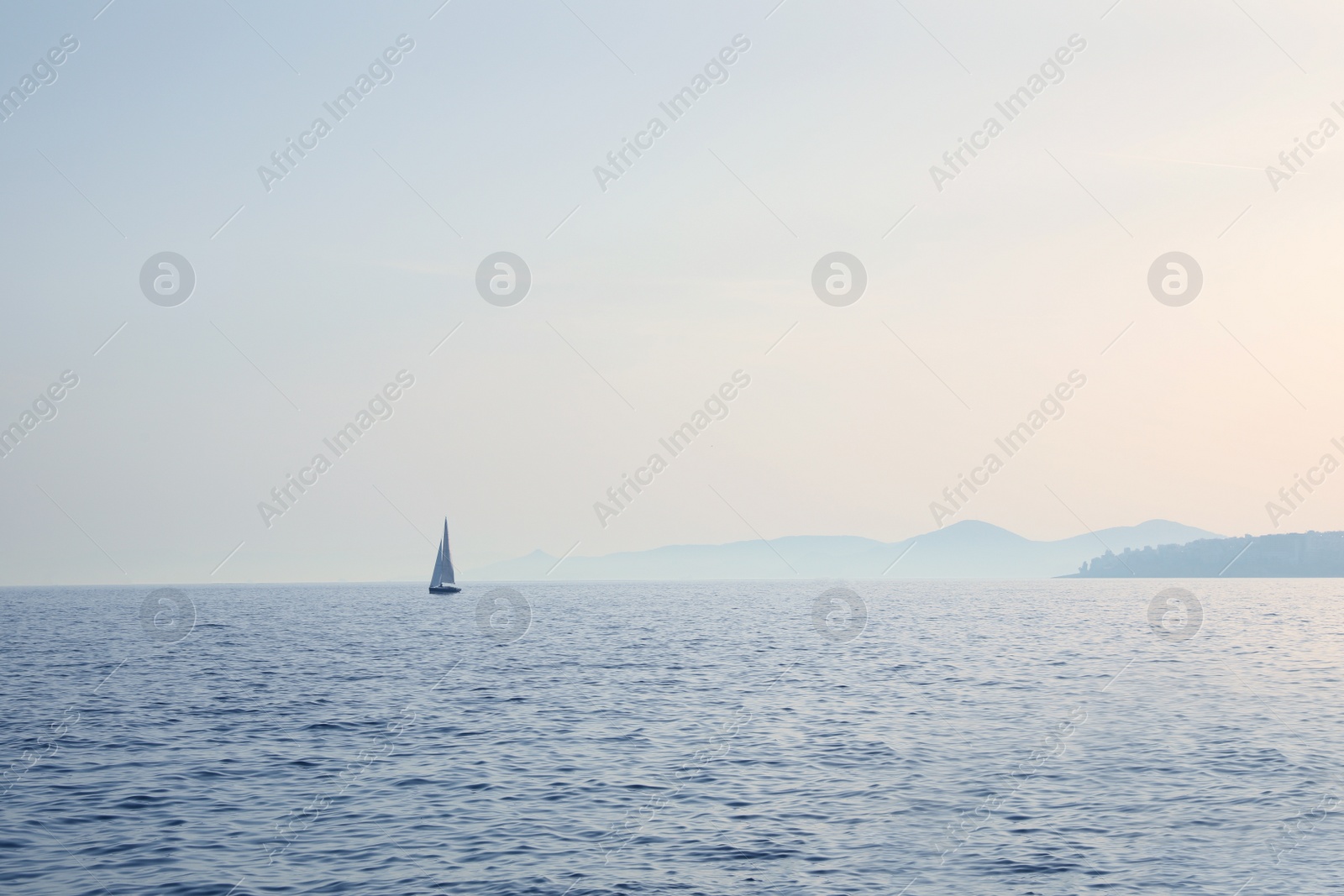 Photo of Beautiful view of yacht in sea on sunny day