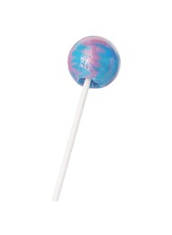 Tasty colorful lollipop isolated on white. Confectionery product