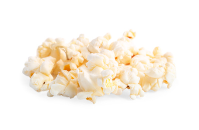 Photo of Tasty fresh pop corn isolated on white