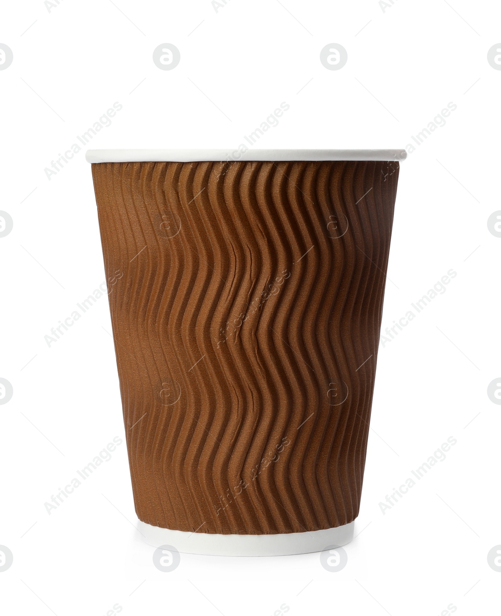 Photo of Takeaway paper coffee cup isolated on white