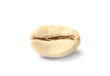 Photo of Robusta green coffee bean on white background