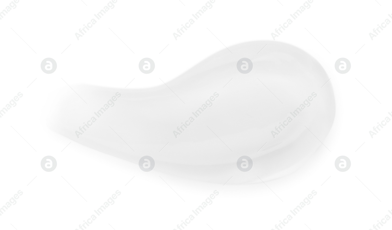 Photo of Sample of transparent gel isolated on white, top view