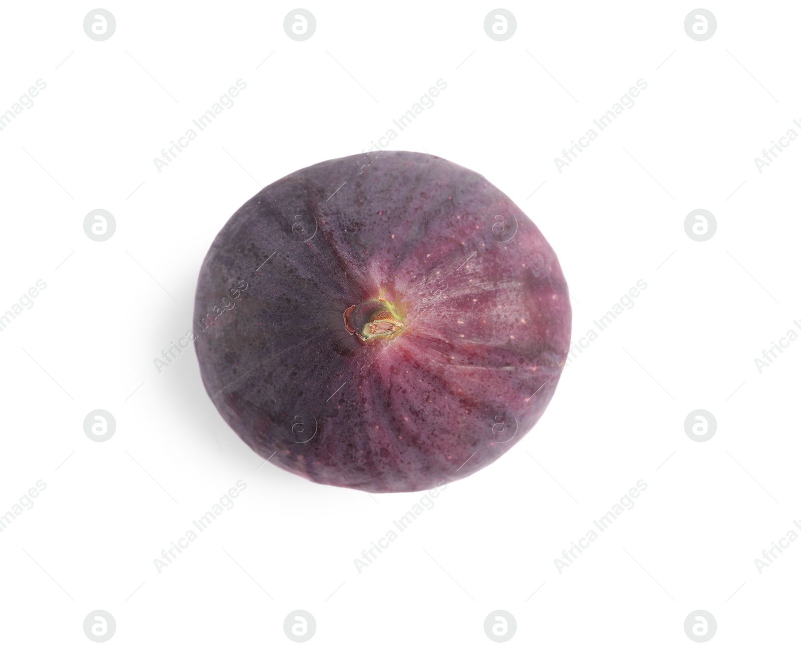 Photo of Whole ripe fresh fig isolated on white, top view