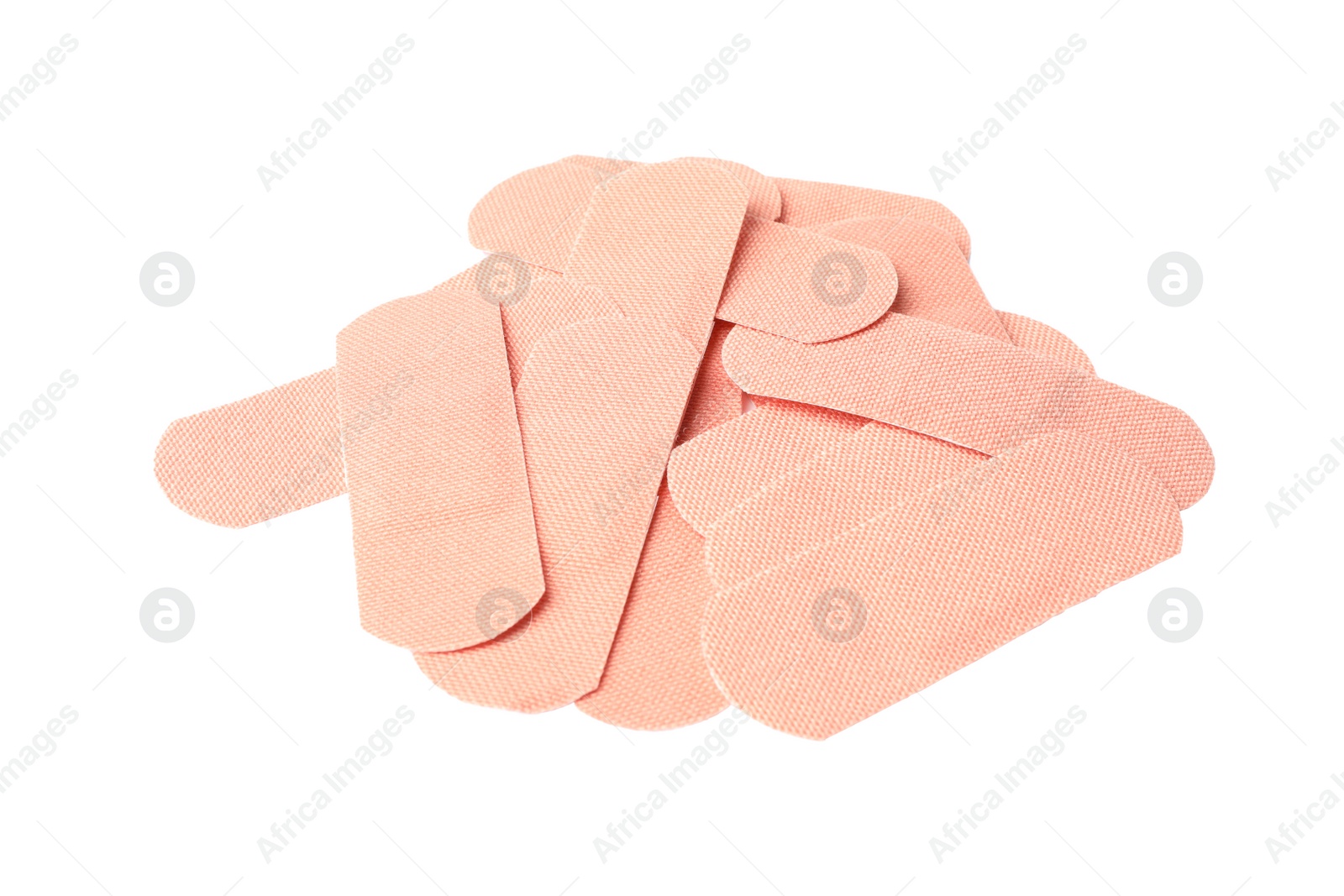 Medical sticking plasters isolated on white. First aid item Photo of Medical sticking plasters isolated on white. First aid item