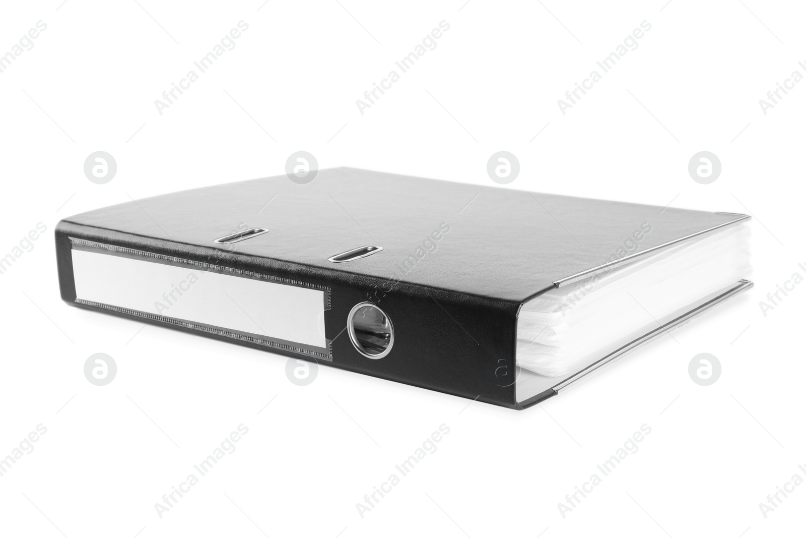 Photo of One black office folder isolated on white