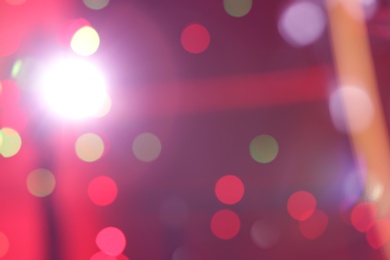 Photo of Blurred view of beautiful festive lights. Bokeh effect