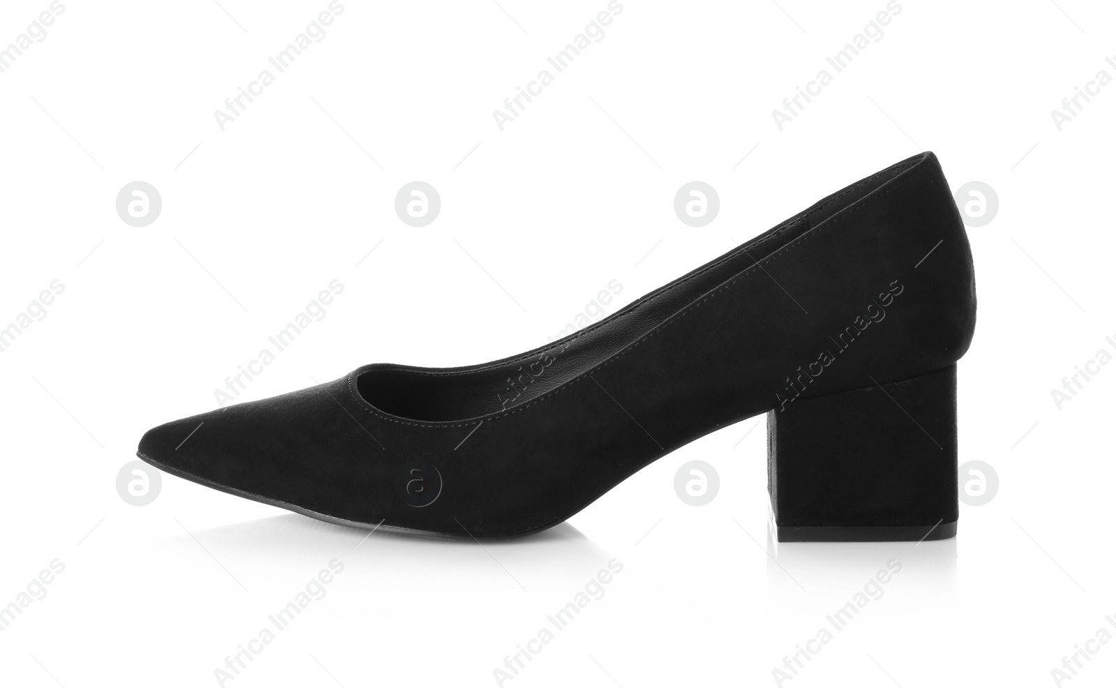 Photo of Female shoe on white background