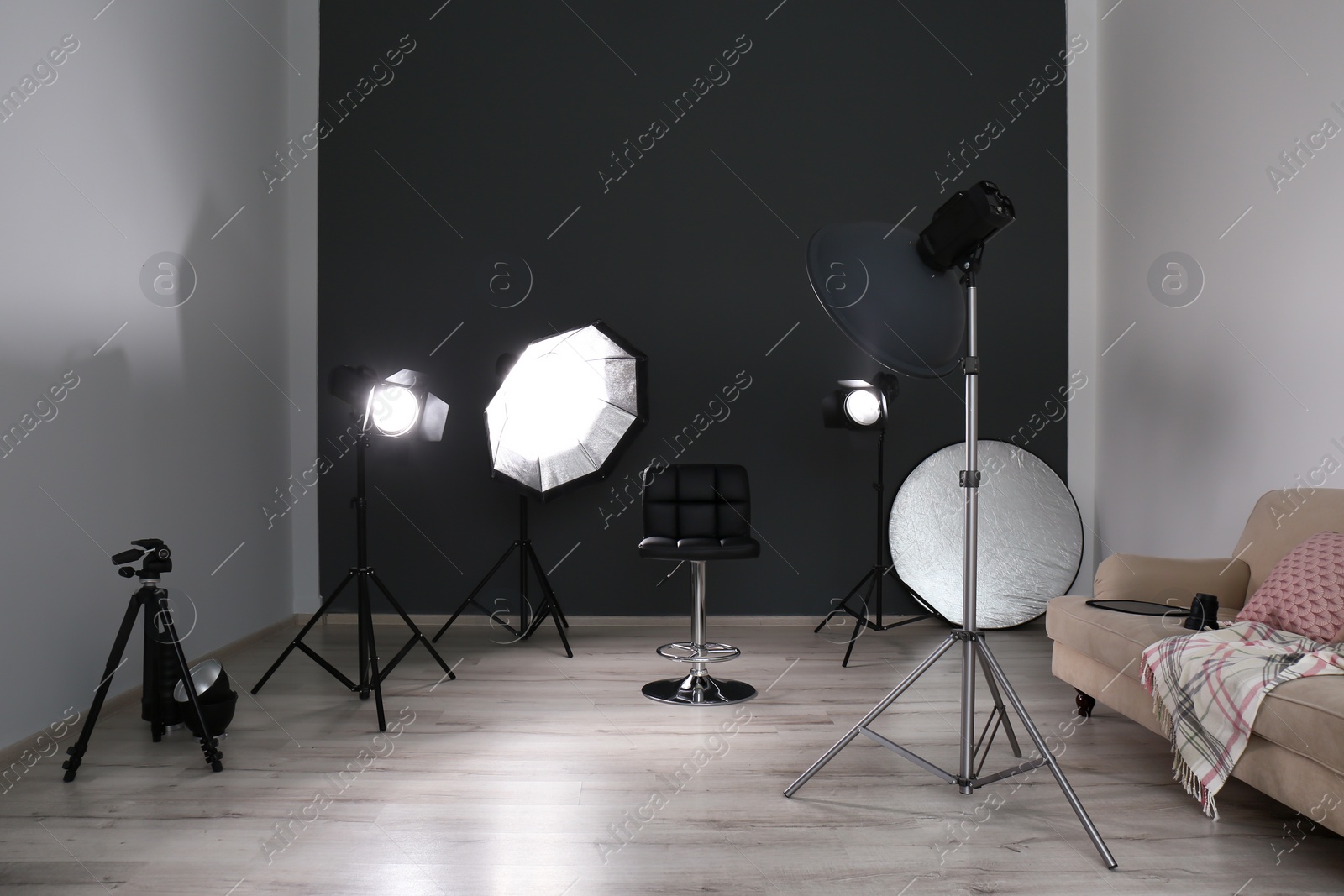 Photo of Photo studio with professional equipment