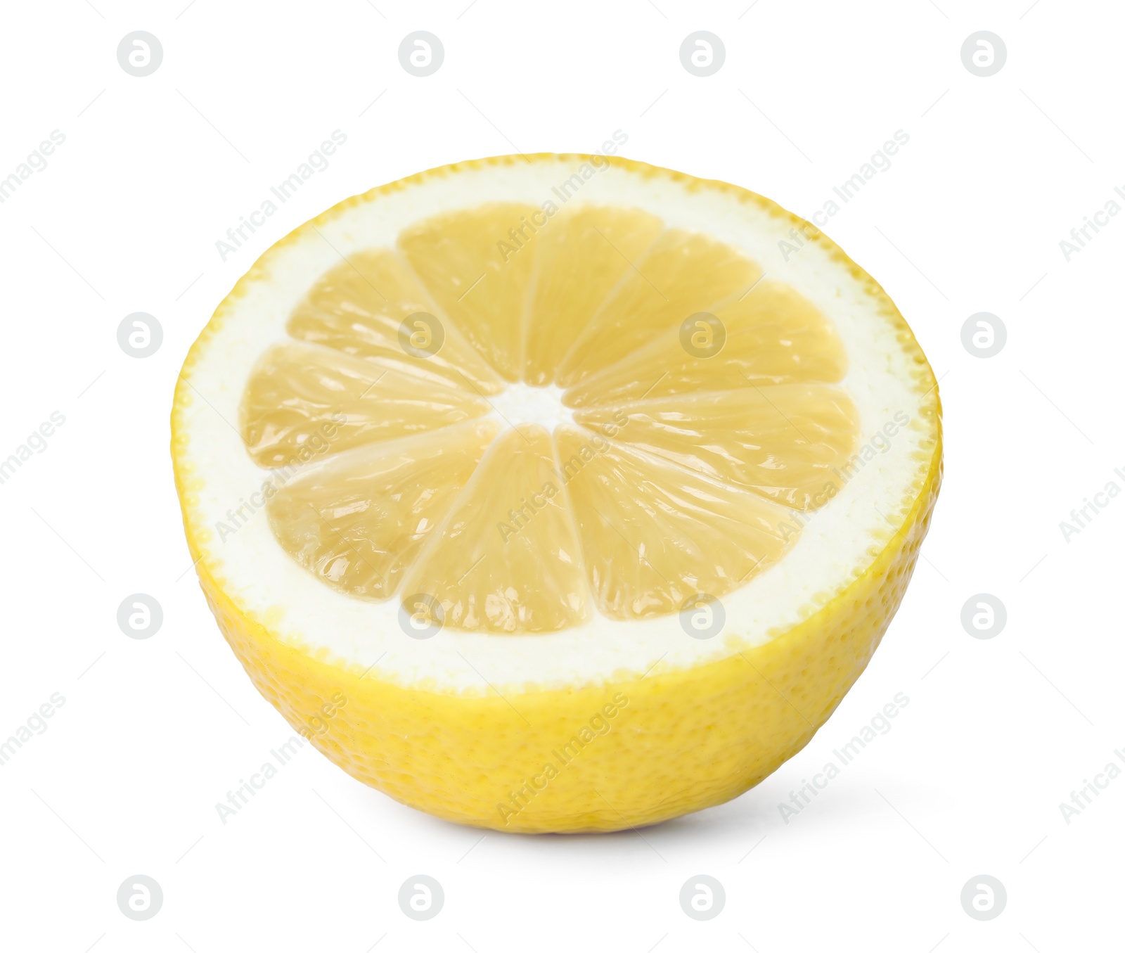 Photo of Half of fresh lemon isolated on white