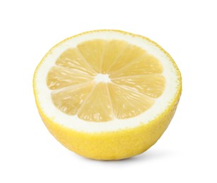 Photo of Half of fresh lemon isolated on white