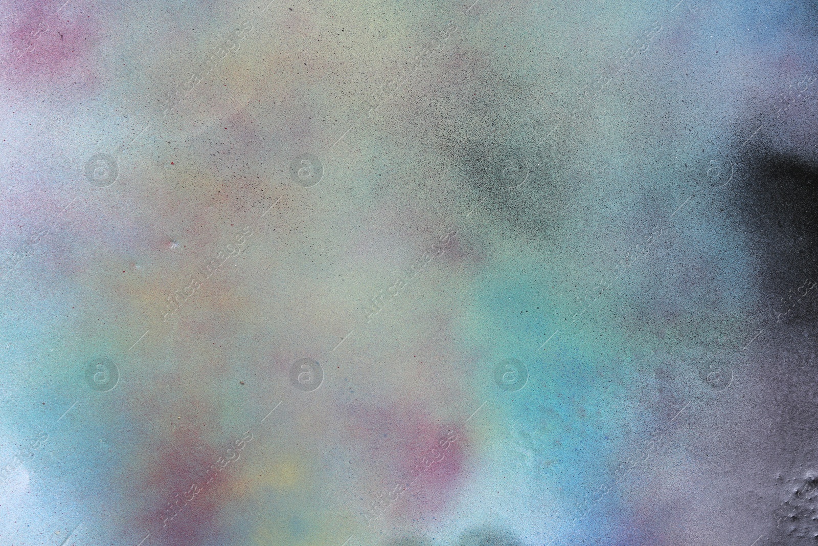 Photo of Texture of abstract spray paint as background, top view