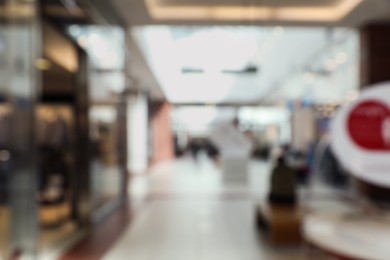 Blurred view of shopping mall interior. Bokeh effect