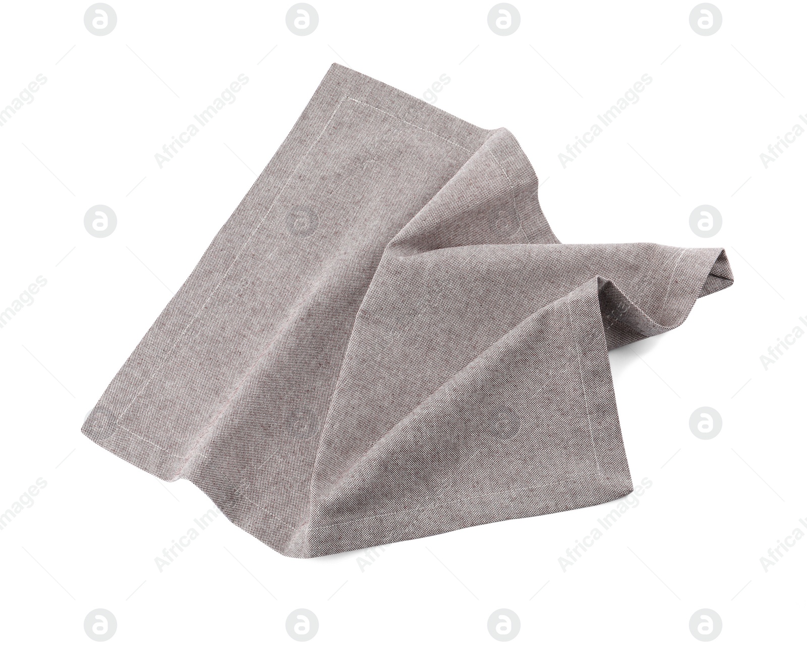 Photo of Grey cloth kitchen napkin isolated on white