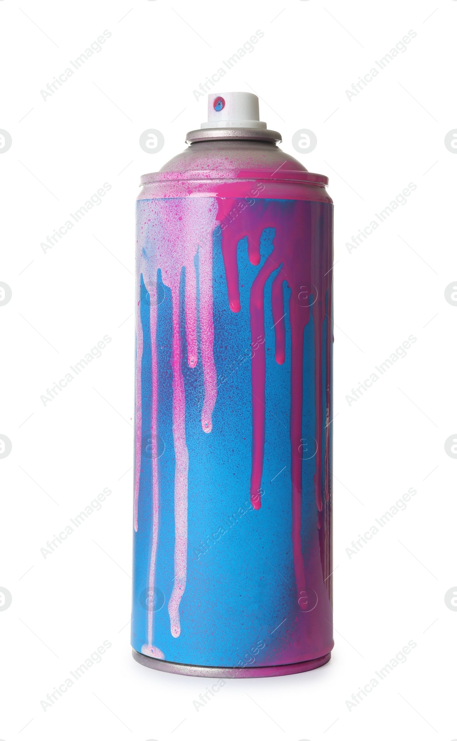 Photo of Used can of spray paint on white background