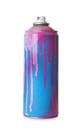 Photo of Used can of spray paint on white background