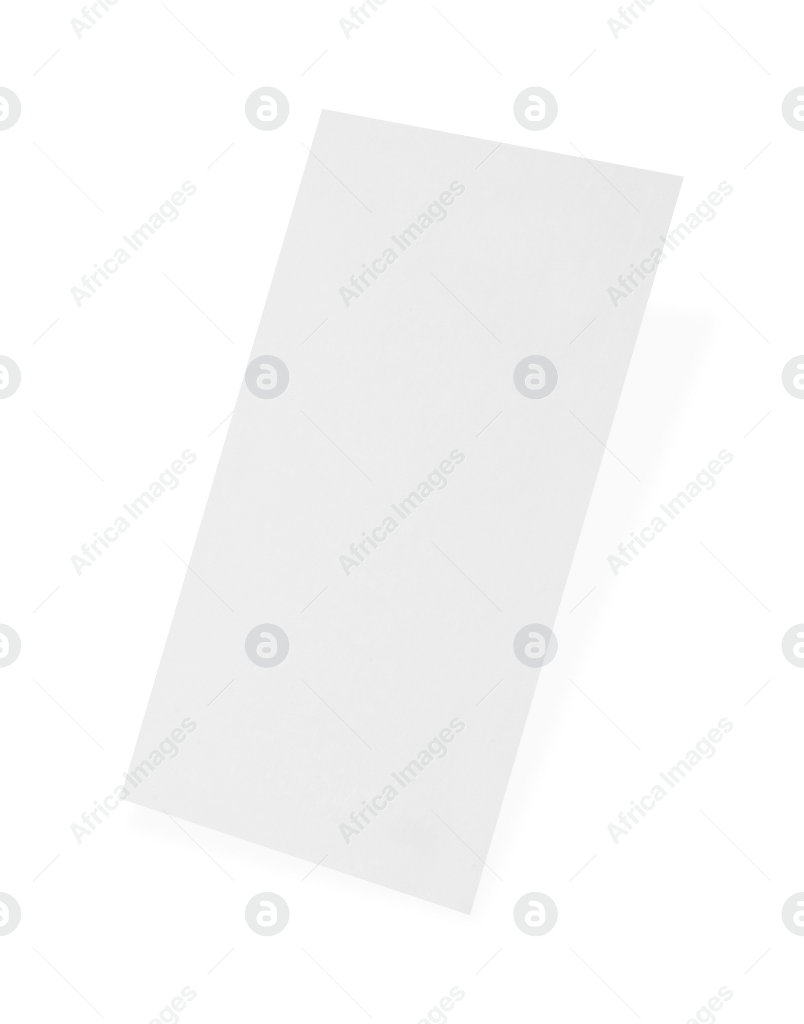 Photo of One blank business card isolated on white. Mockup for design