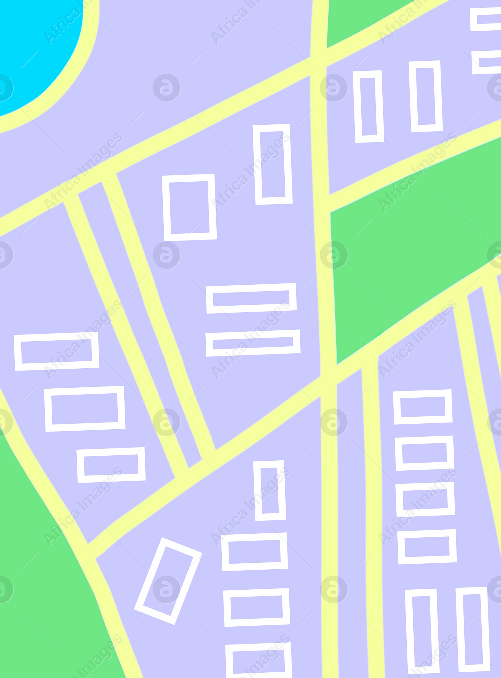 Illustration of  city map. Search best route