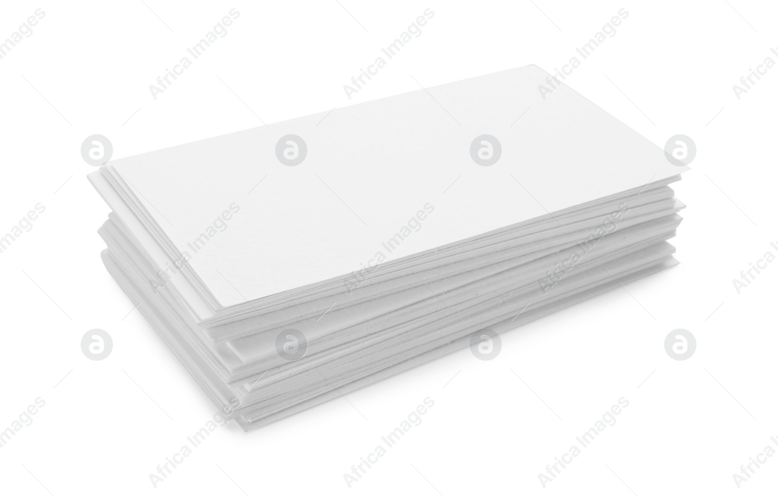 Photo of Blank business cards isolated on white. Mockup for design