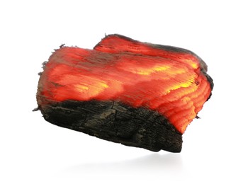 Photo of Piece of smoldering coal isolated on white