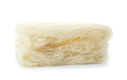 Photo of Block of rice noodles isolated on white