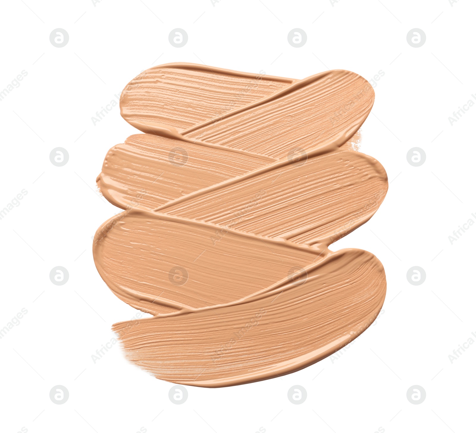 Photo of Sample of liquid skin foundation on white background, top view