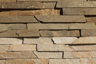 Photo of Texture of colorful brick wall as background