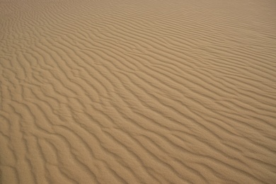 Photo of Beautiful view of rippled sandy surface in desert as background