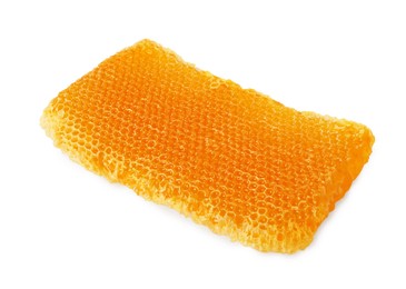 Natural honeycomb with tasty honey isolated on white