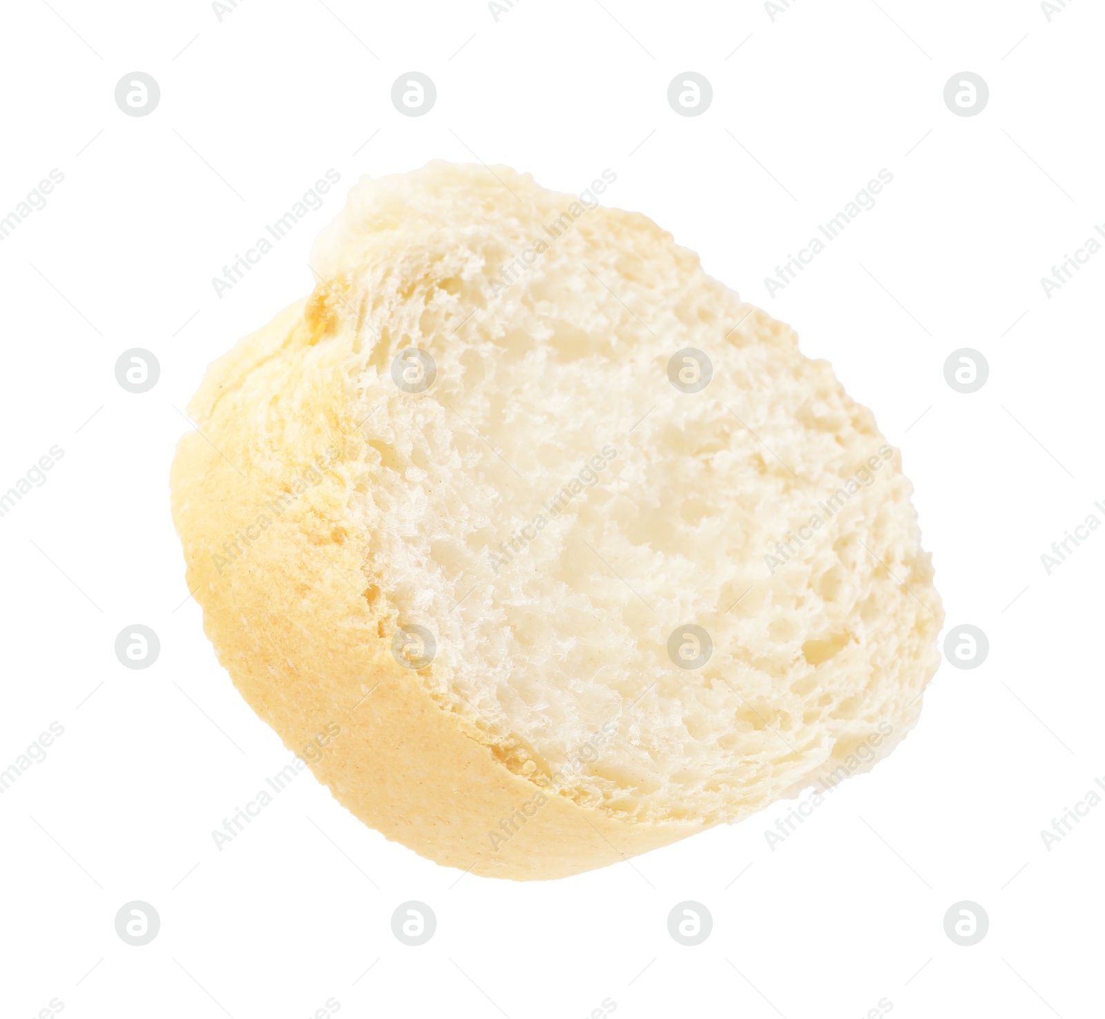 Photo of Piece of fresh baguette isolated on white