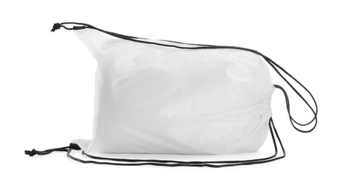 One beautiful drawstring bag isolated on white
