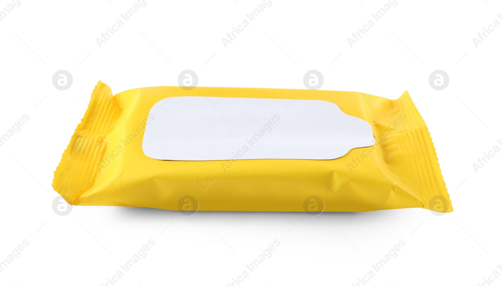 Photo of Wet wipes flow pack isolated on white
