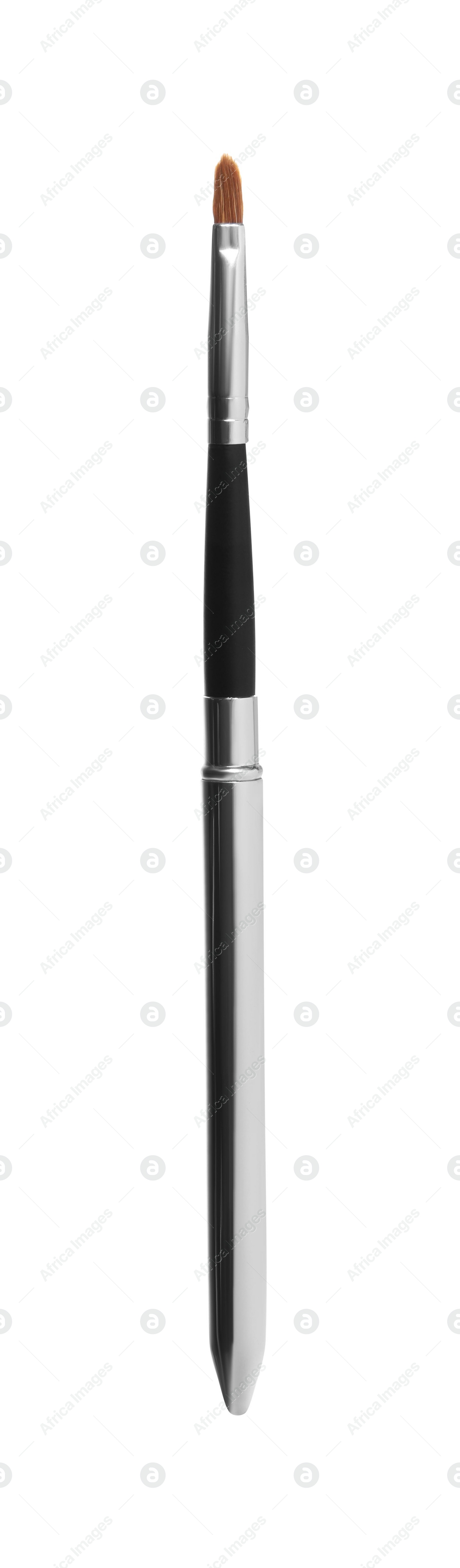 Photo of One stylish makeup brush isolated on white