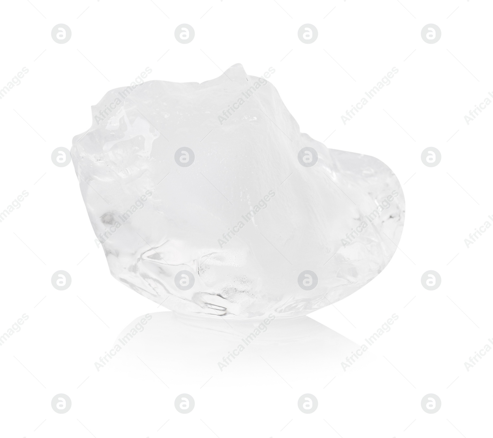 Photo of One piece of clear ice isolated on white