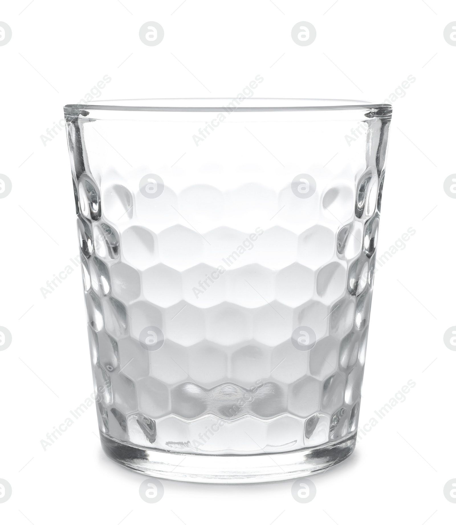 Photo of Clean empty glass on white background. Washing dishes