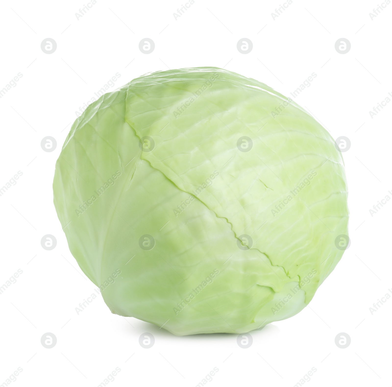 Photo of Whole fresh ripe cabbage isolated on white