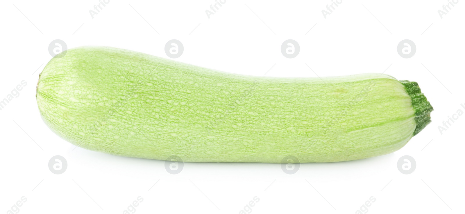 Photo of Raw green ripe zucchini isolated on white